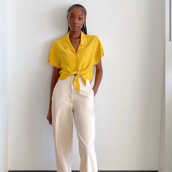 Aritzia | Wilfred Free Tie front Blouse short sleeve - Picture 3 of 5